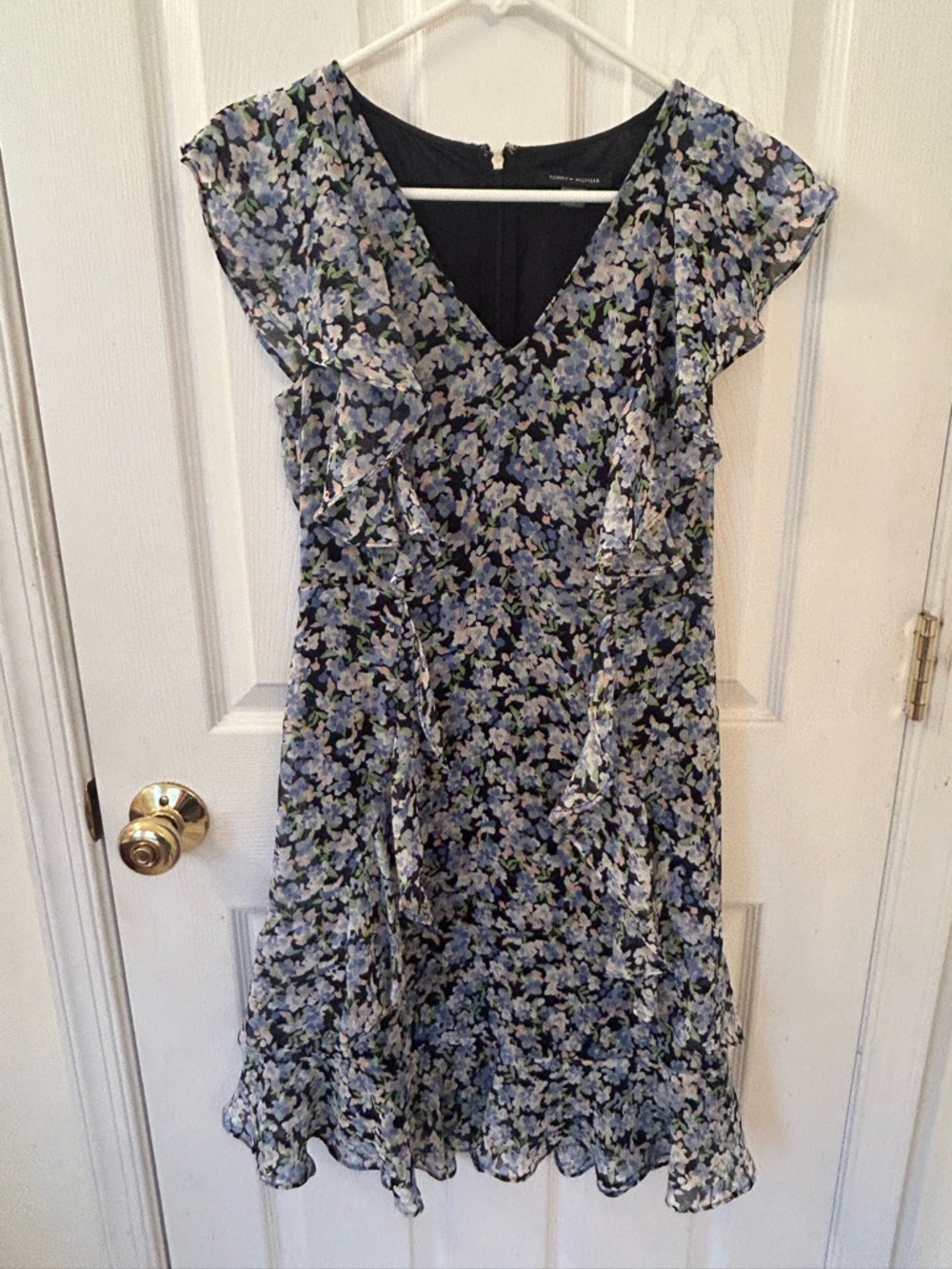 Tommy Hilfiger Blue Multi Floral Midi Dress